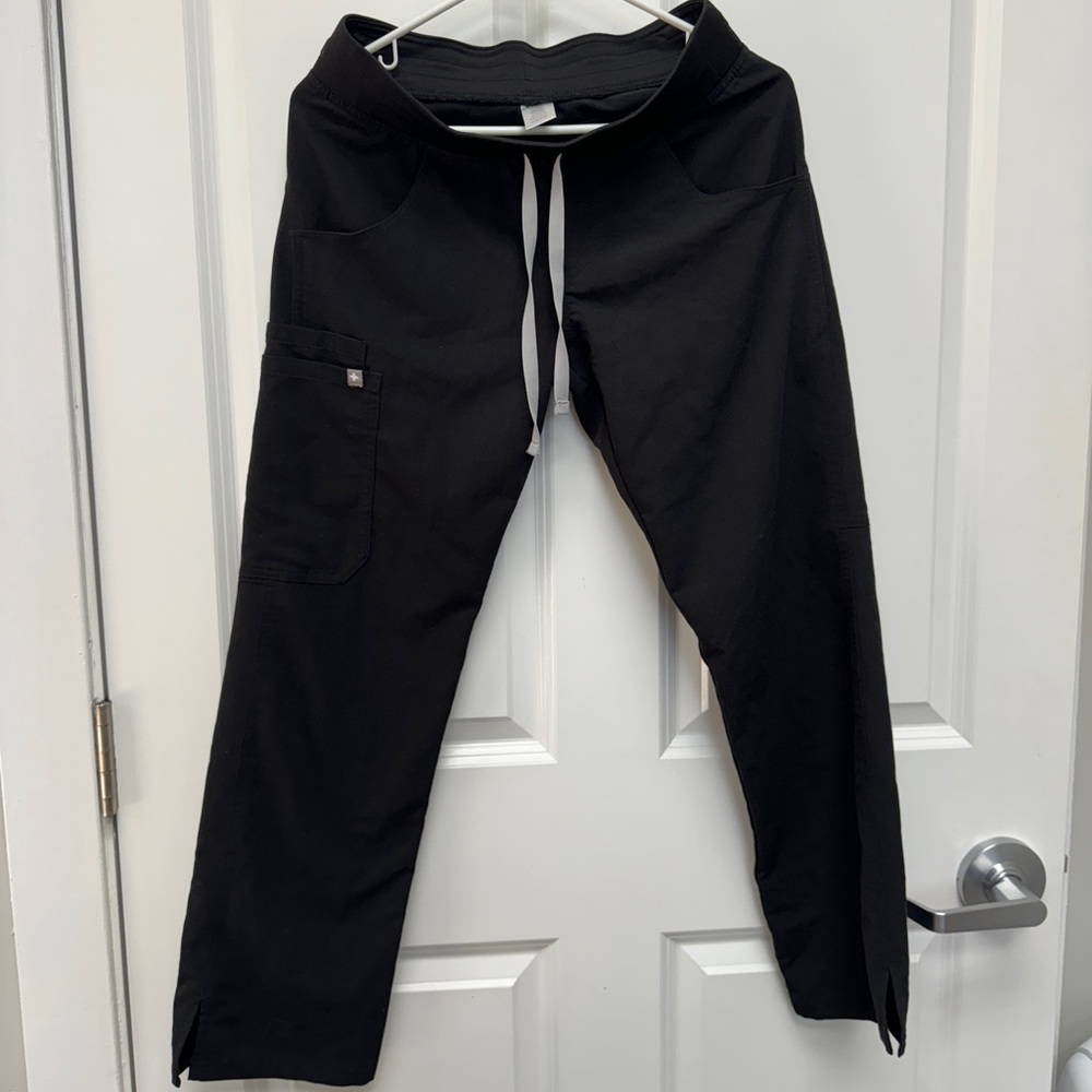 Womens Figs Scrub Bottoms XS Black